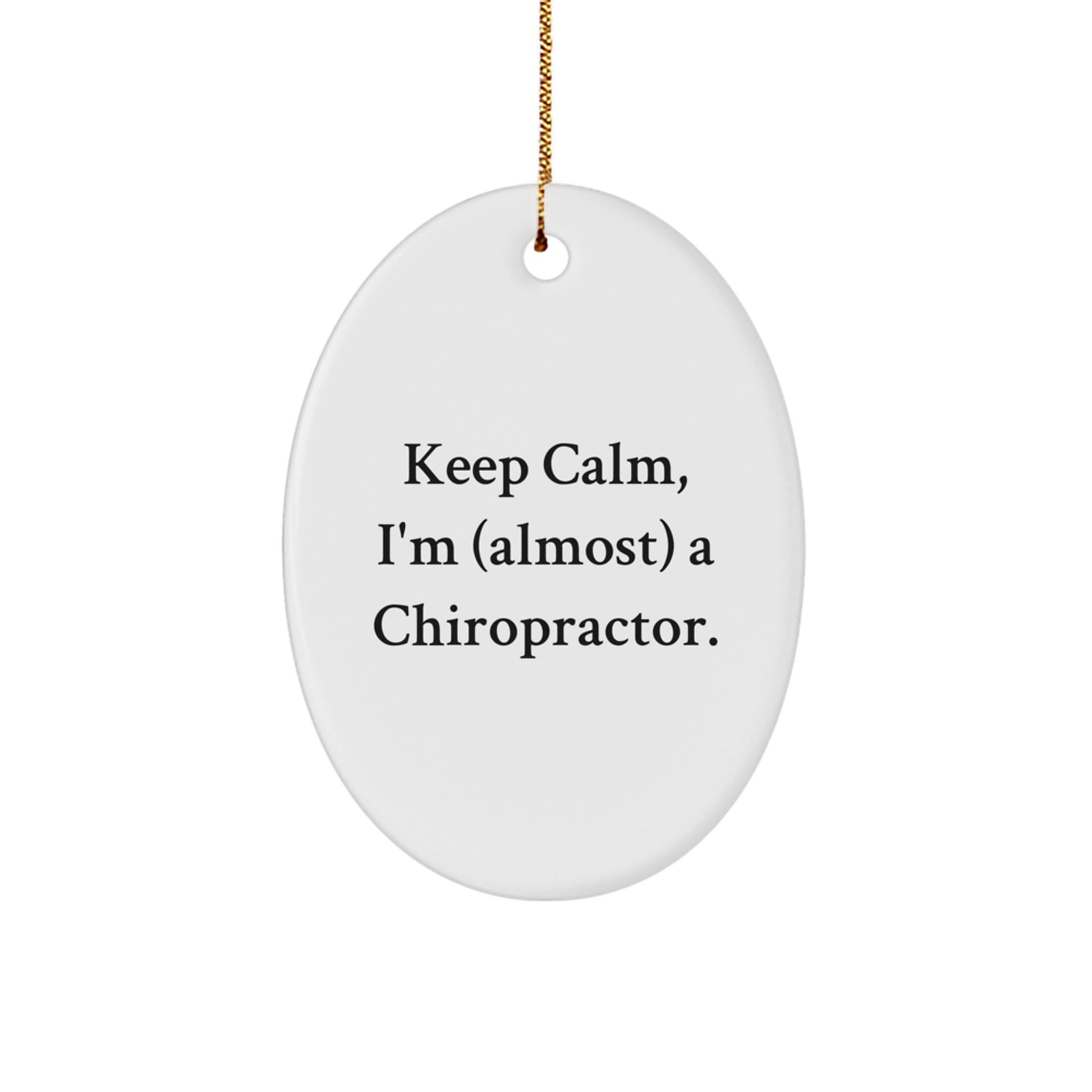 Christmas Gift for Her Chiropractor Present Oval Ornament - Image 1
