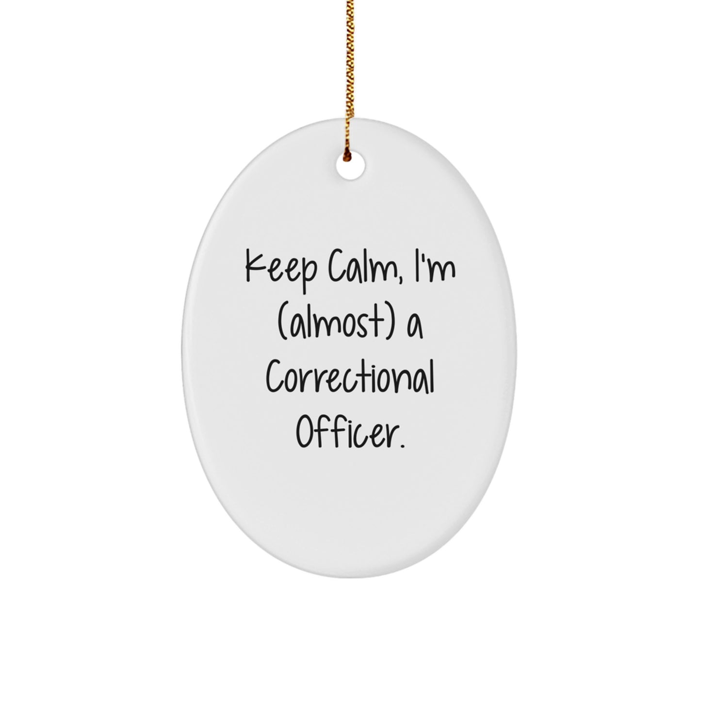 Cool Calm Correctional Officer Christmas Ornament for Friends Gift - Image 1