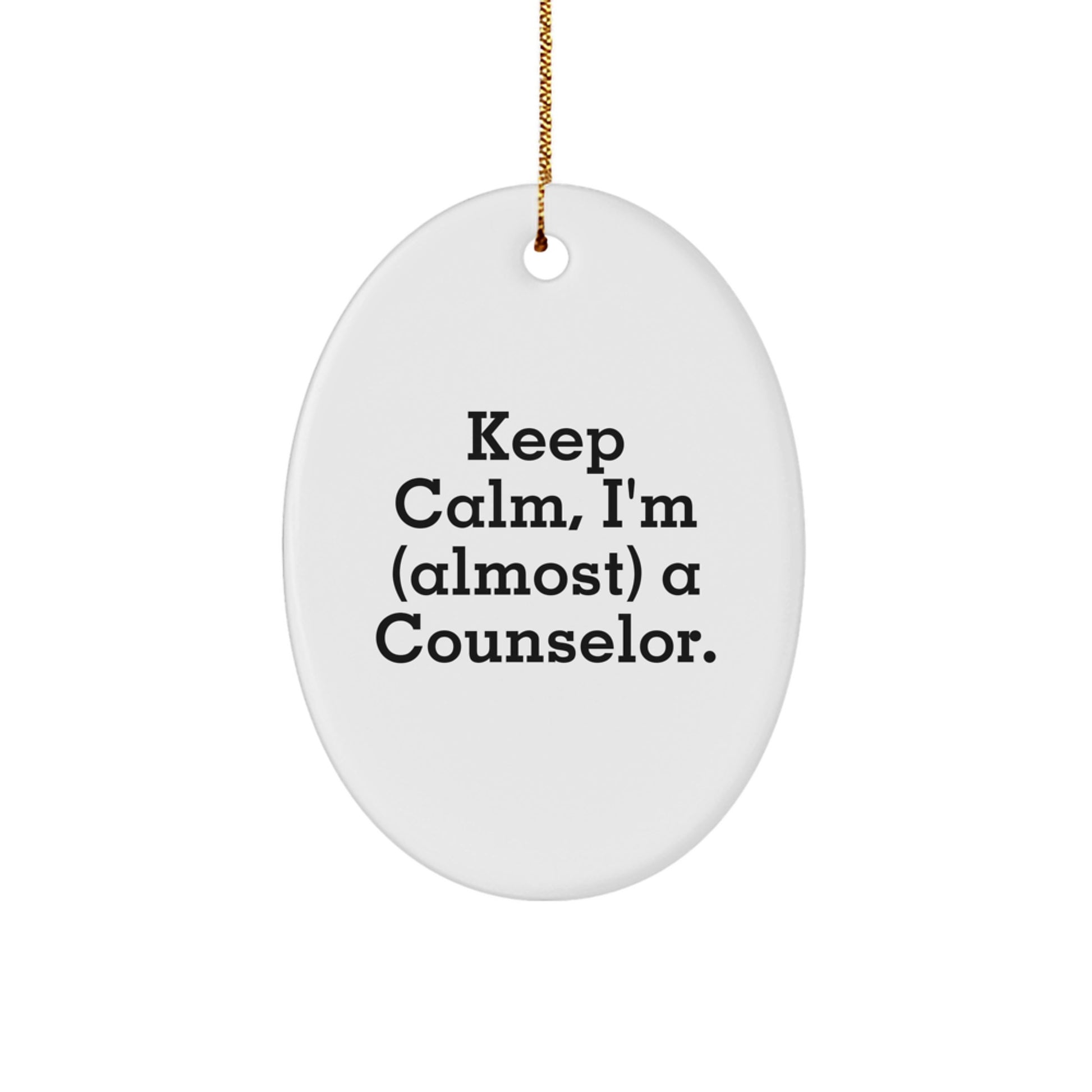 Christmas Gift for Her Counselor Oval Ornament Present - Image 1