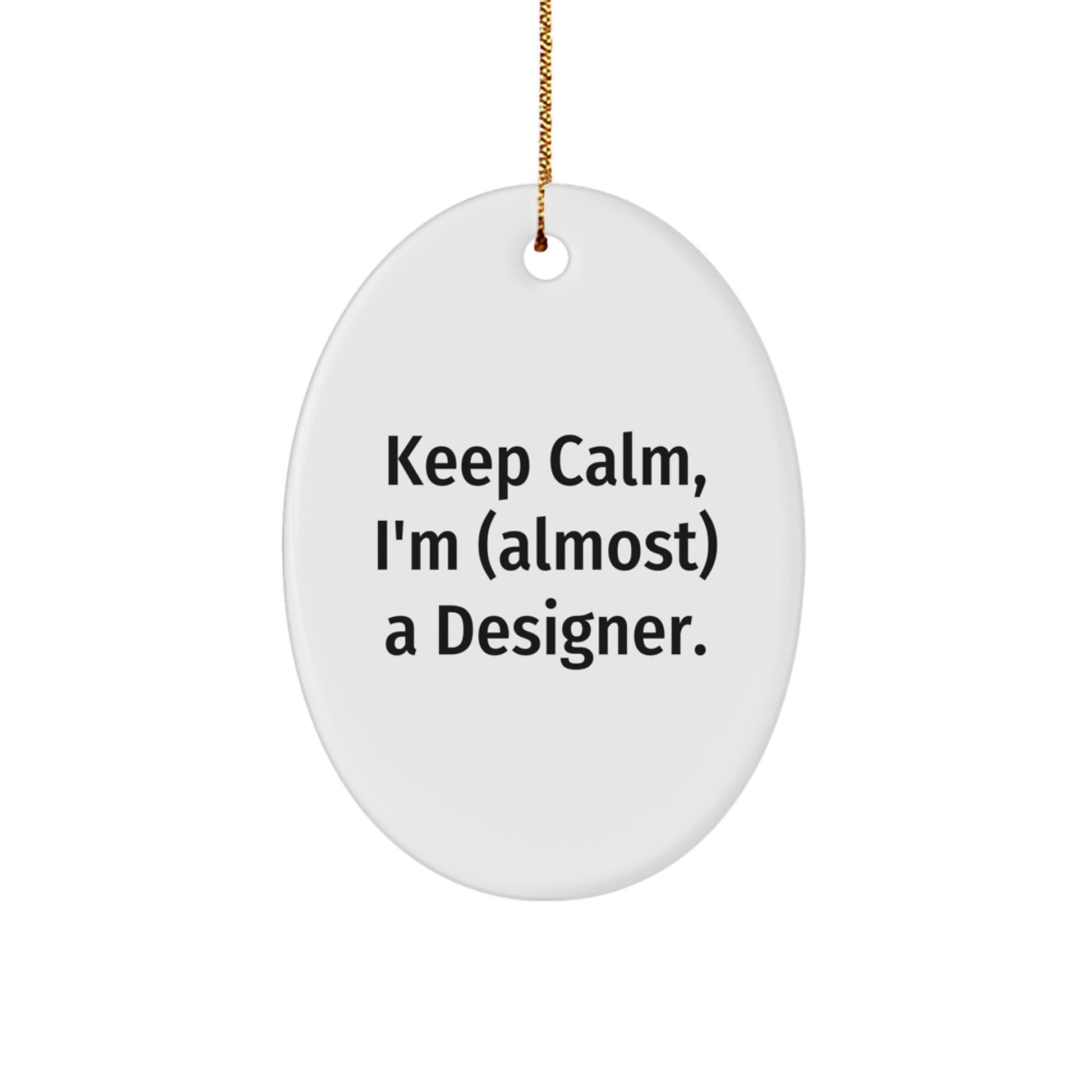 Christmas Gift Surprise for Teens Designer Oval Ornament - Image 1