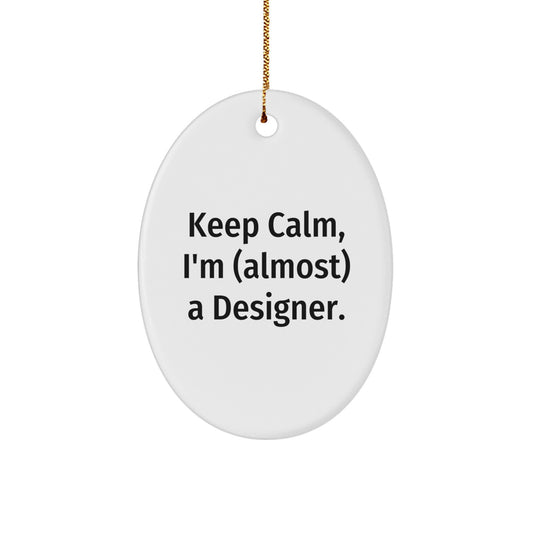 Christmas Gift Surprise for Teens Designer Oval Ornament - Image 1