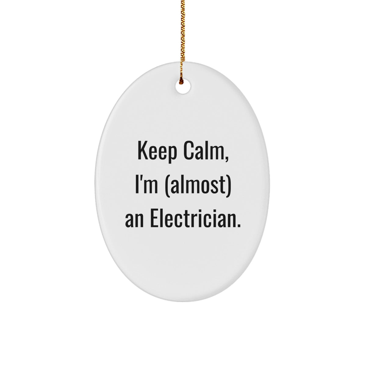 Electrician Christmas Ornament Gift for Coworkers - Funny 'Keep Calm - Image 1