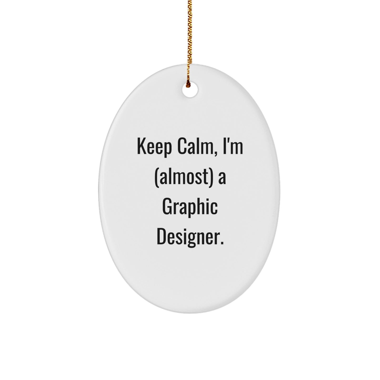 Funny Graphic Designer Oval Ornament Gifts from Friends for Christmas Unique Decorations - Image 1