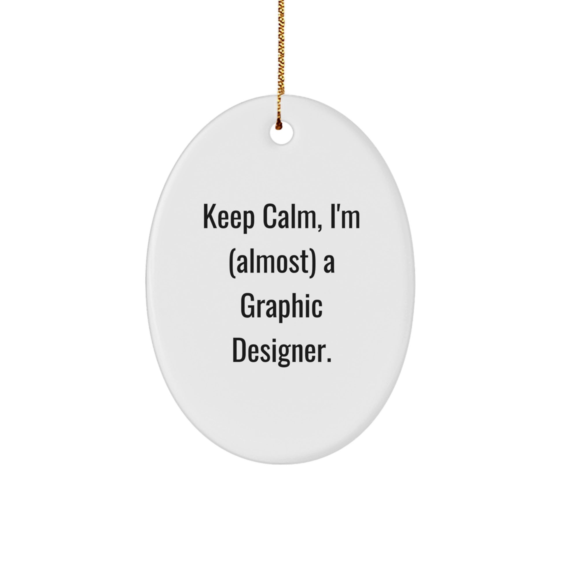 Funny Graphic Designer Oval Ornament Gifts from Friends for Christmas Unique Decorations - Image 1