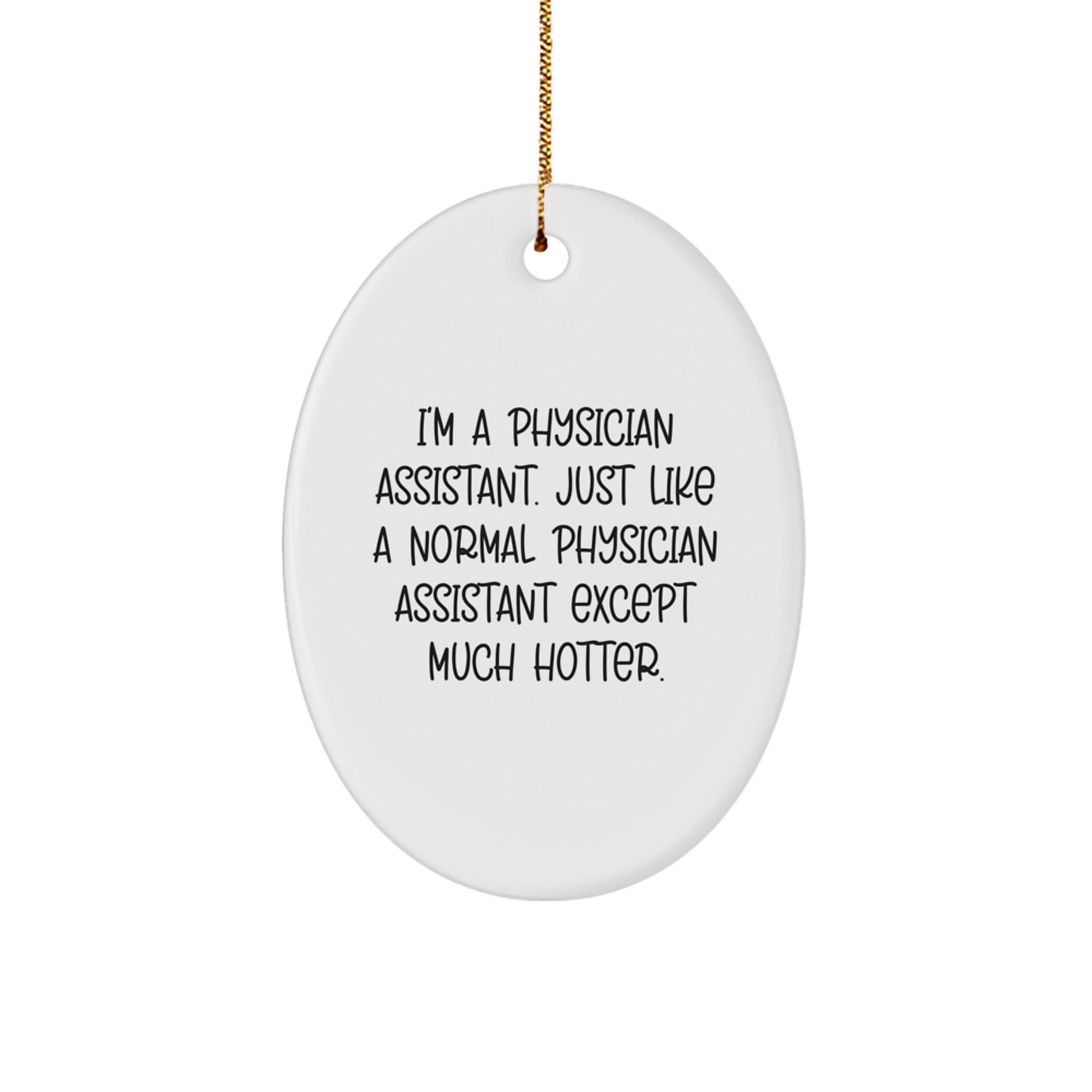 Funny Physician Assistant Gifts for Friends - Christmas Unique Ornaments for Men - Oval Ornament Gifts from Family - Image 1