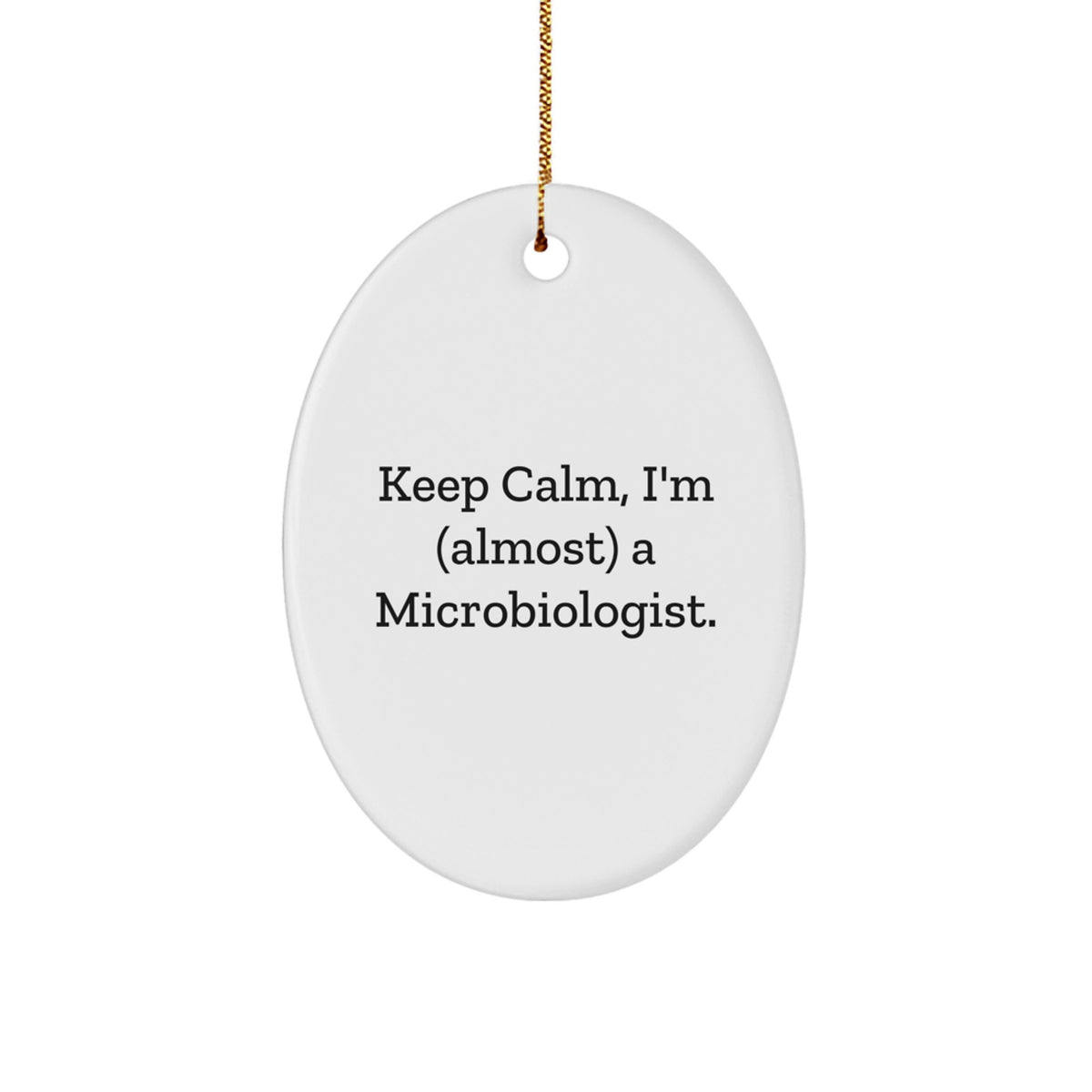 Christmas Gift for Her Microbiologist Oval Keepsake Ornament Present - Image 1