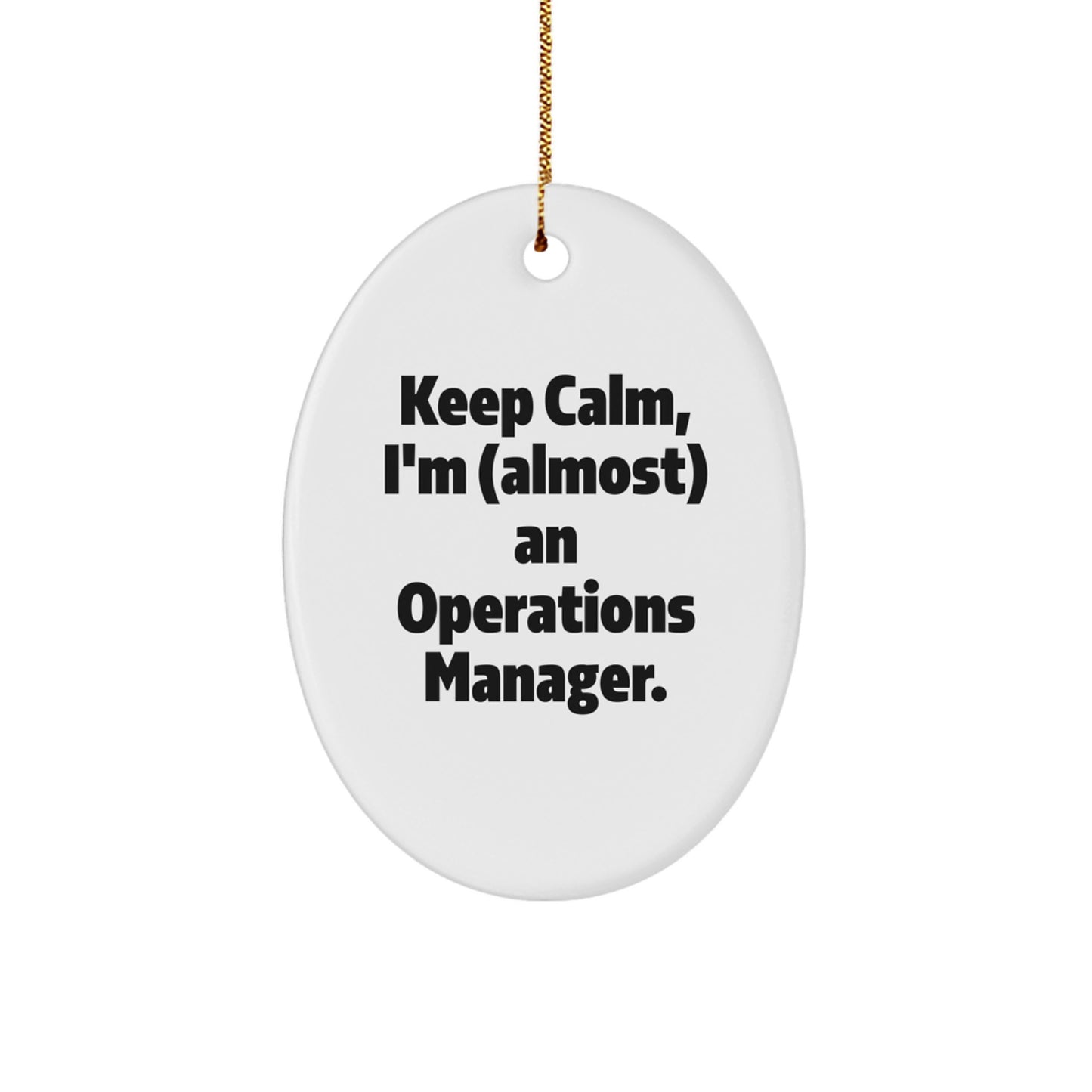 Christmas Gift for Her Operations Manager Oval Ornament Present - Image 1