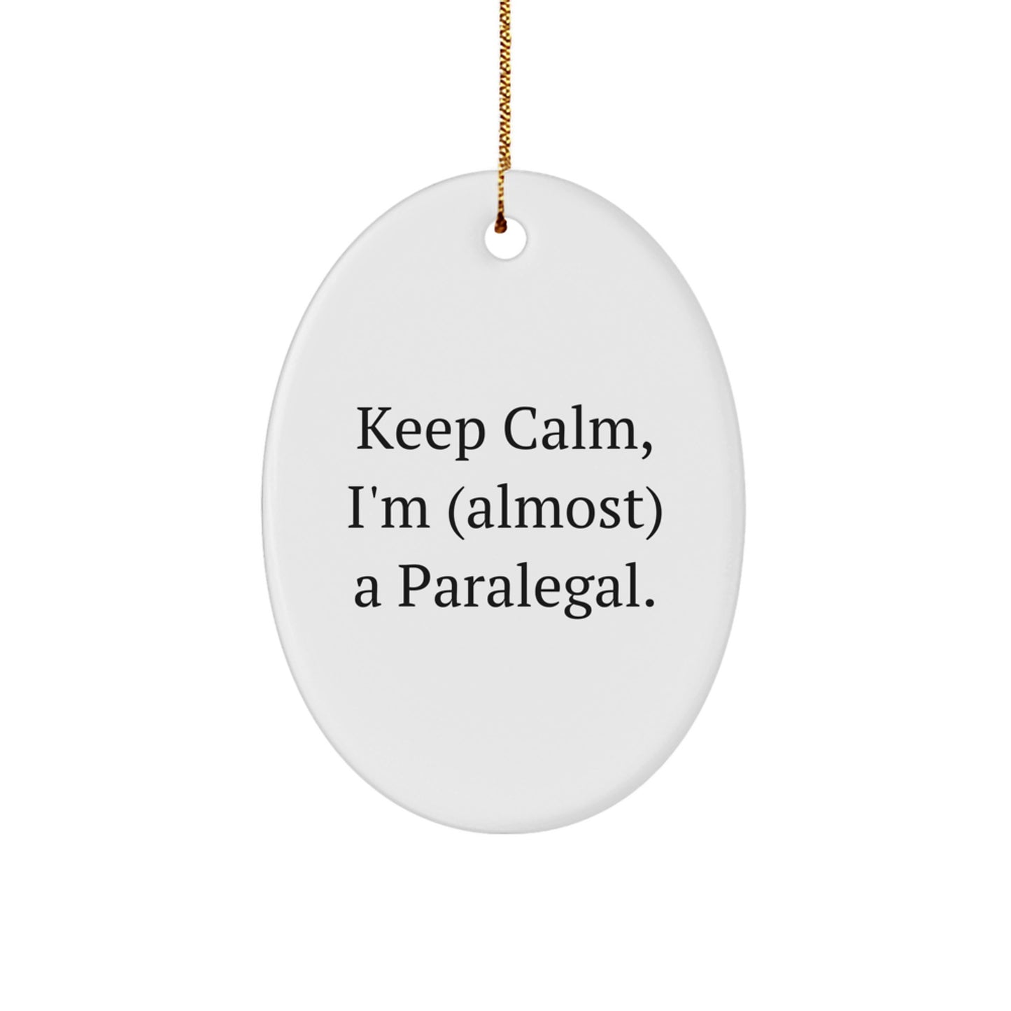 Christmas Gift Oval Ornament for Her – Paralegal Keepsake Present - Image 1