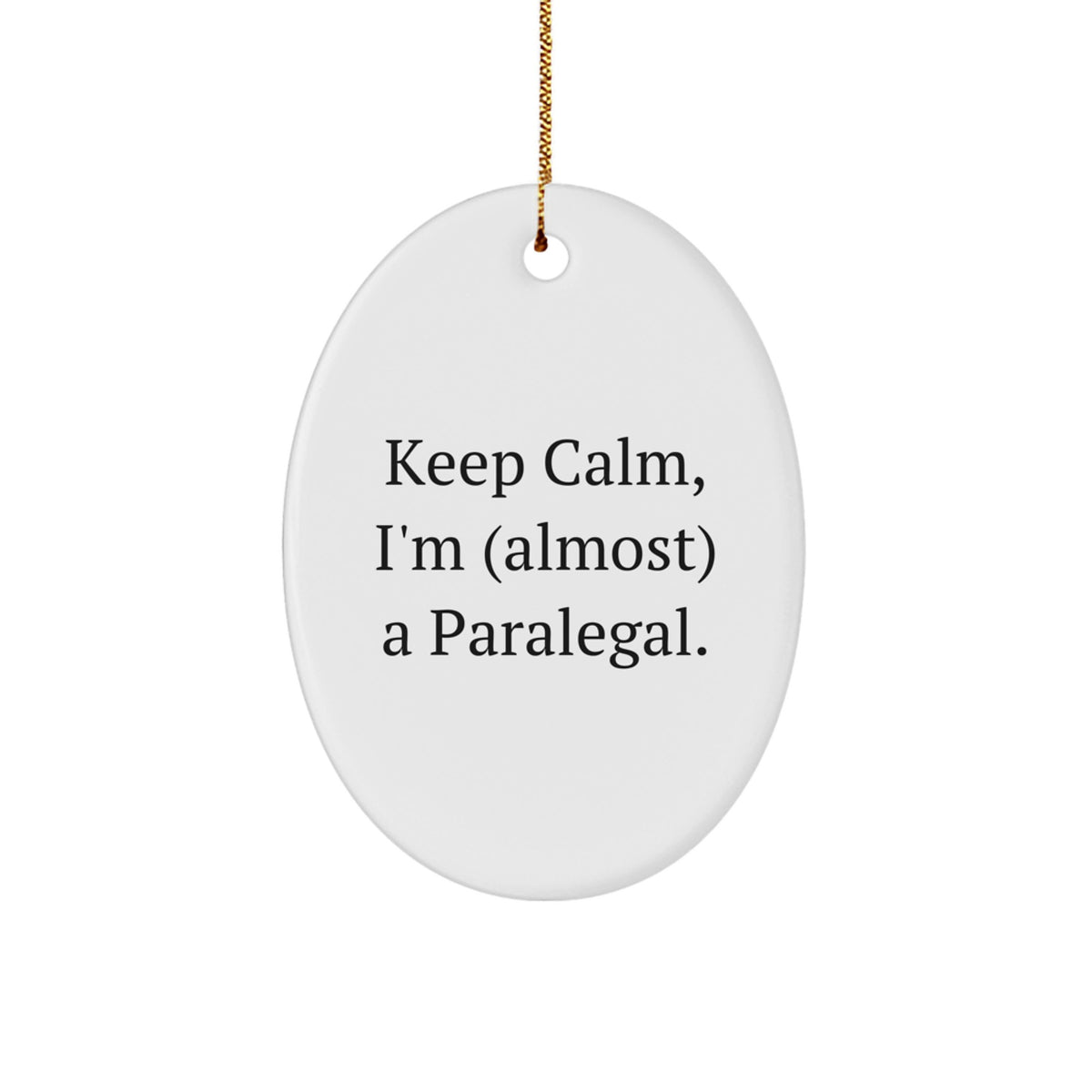 Christmas Gift Oval Ornament for Her – Paralegal Keepsake Present - Image 1