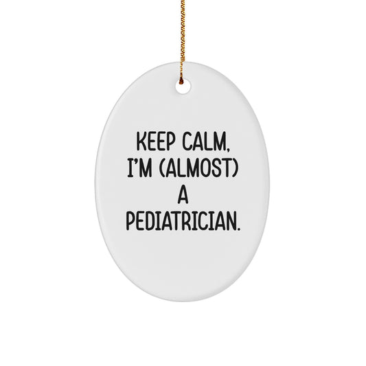 Christmas Gift Keep Calm Pediatrician Christmas Ornament Present for Her - Image 1