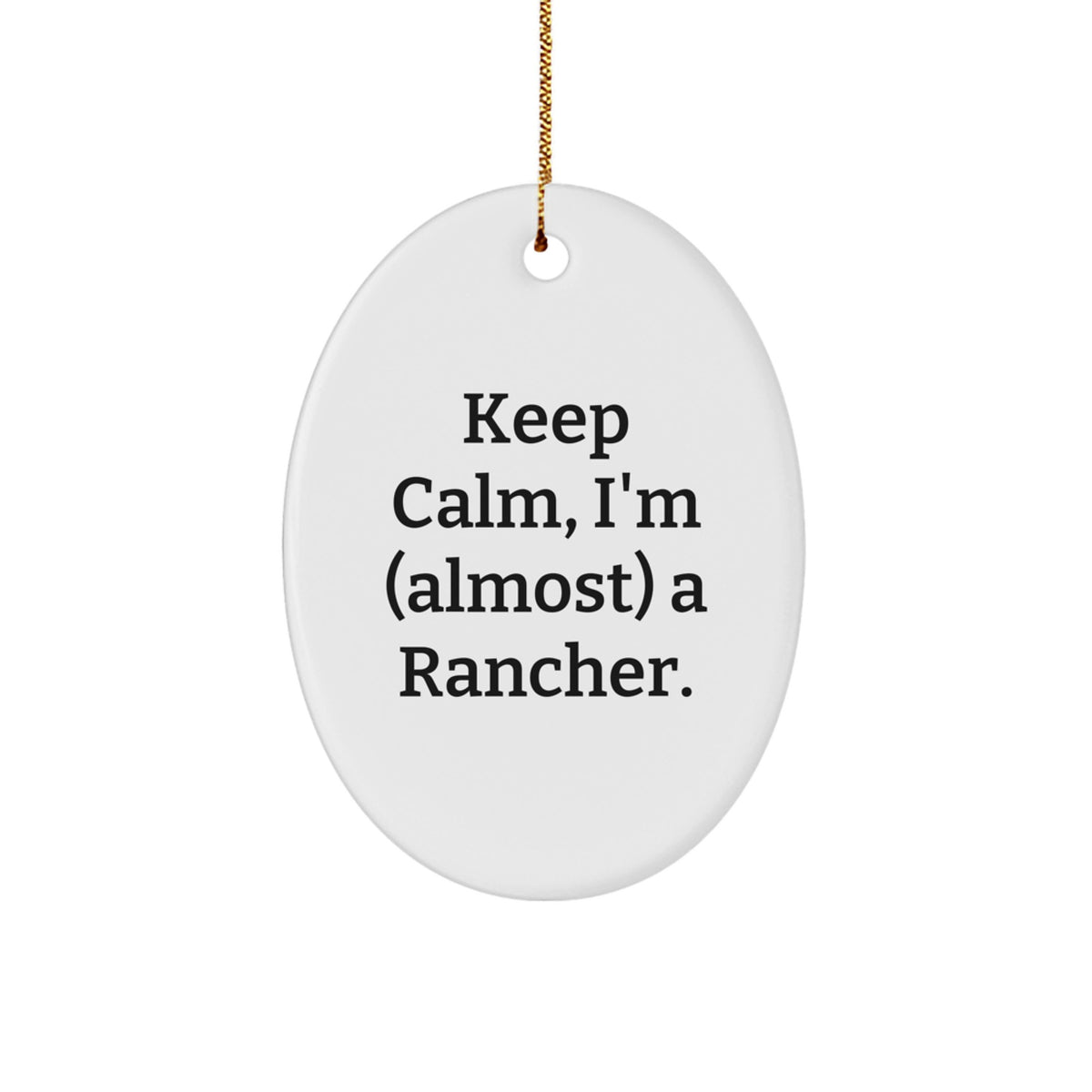 Oval Rancher Christmas Ornament for Coworkers Idea Surprise Gift - Image 1