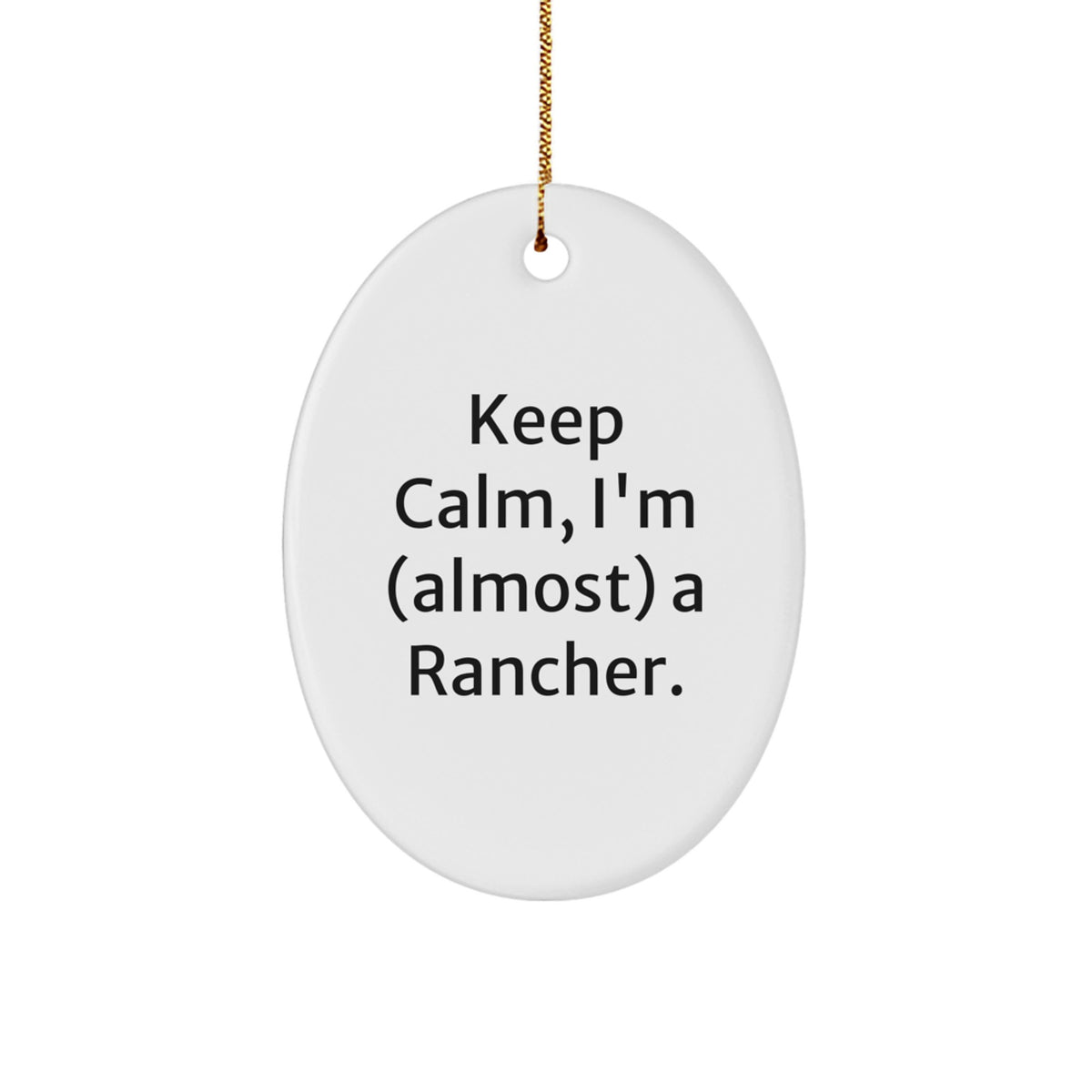 Oval Rancher Christmas Ornament for a Best Friend Companion Gift - Image 1