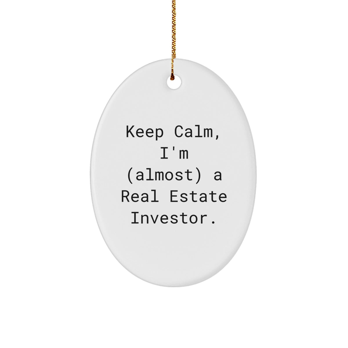 Sarcastic Real Estate Investor Christmas Ornament Gift for Roommates - Image 1