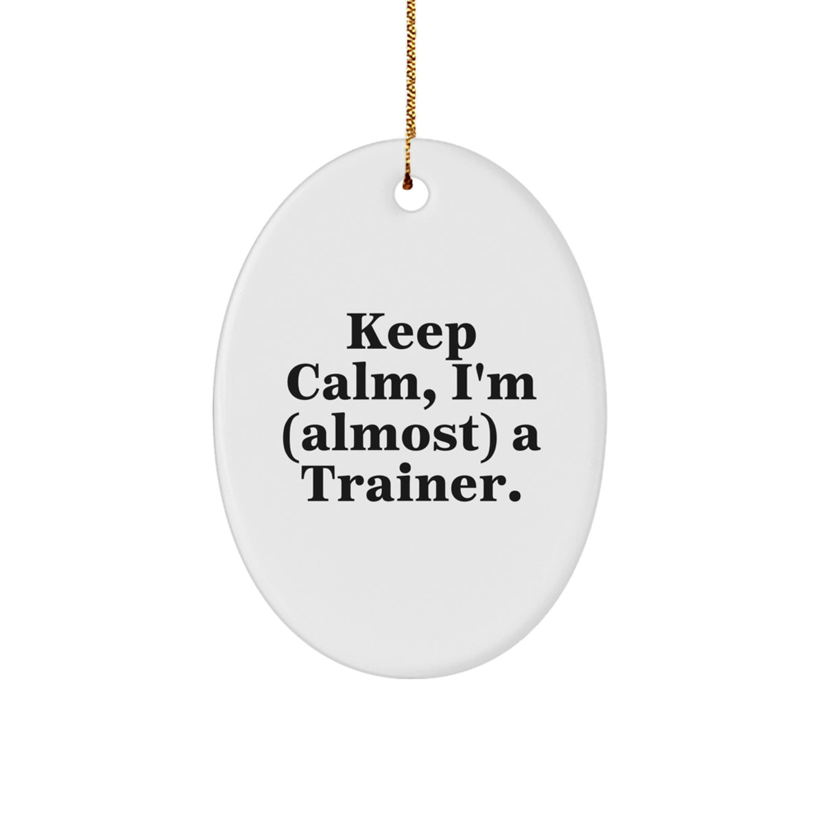 Trainer Oval Christmas Ornament Idea Gift for Coworkers - Image 1