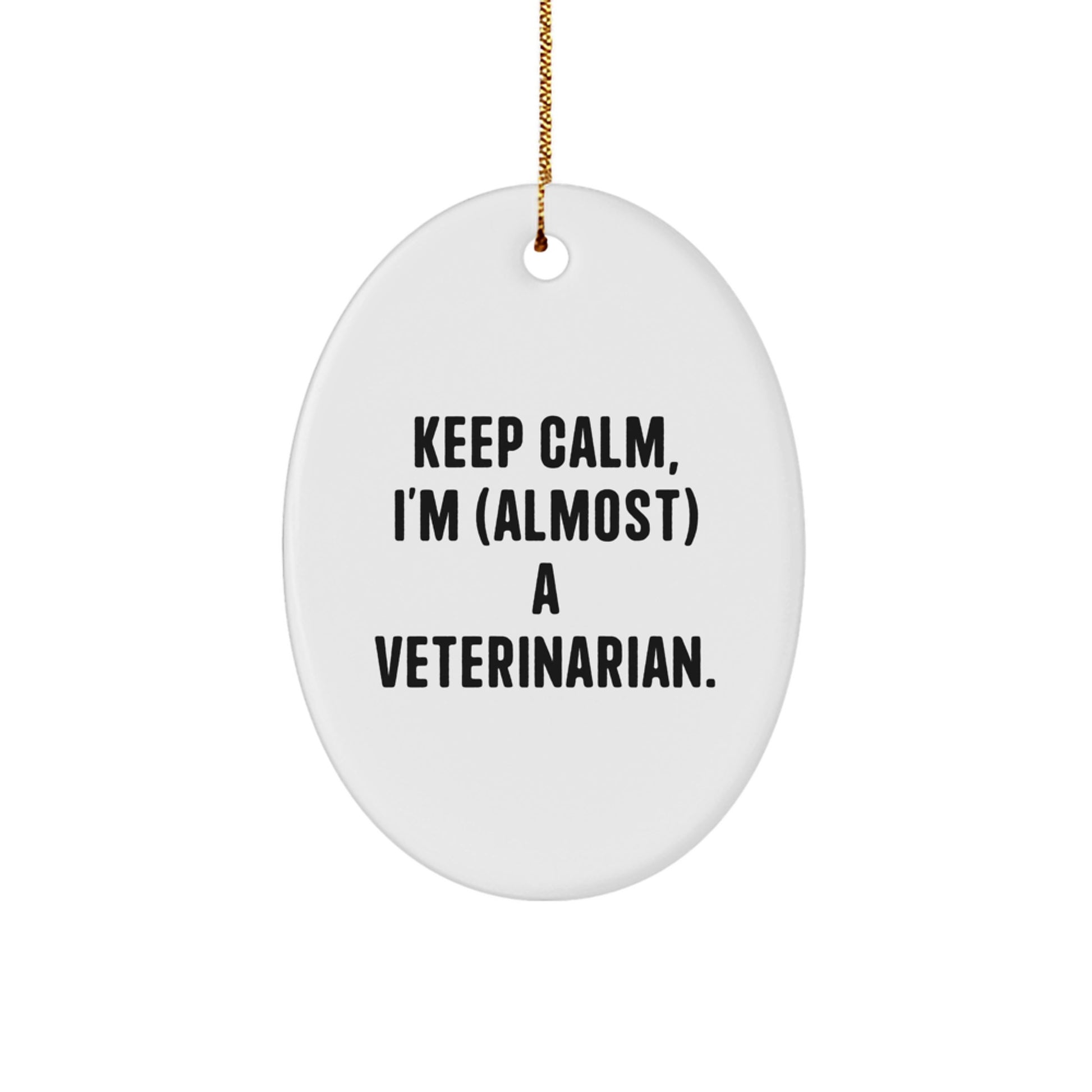 Funny Veterinarian Oval Ornament Gifts from Friends and Family for Veterinarian on Christmas Unique Gifts - Image 1