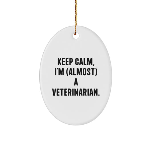 Funny Veterinarian Oval Ornament Gifts from Friends and Family for Veterinarian on Christmas Unique Gifts - Image 1