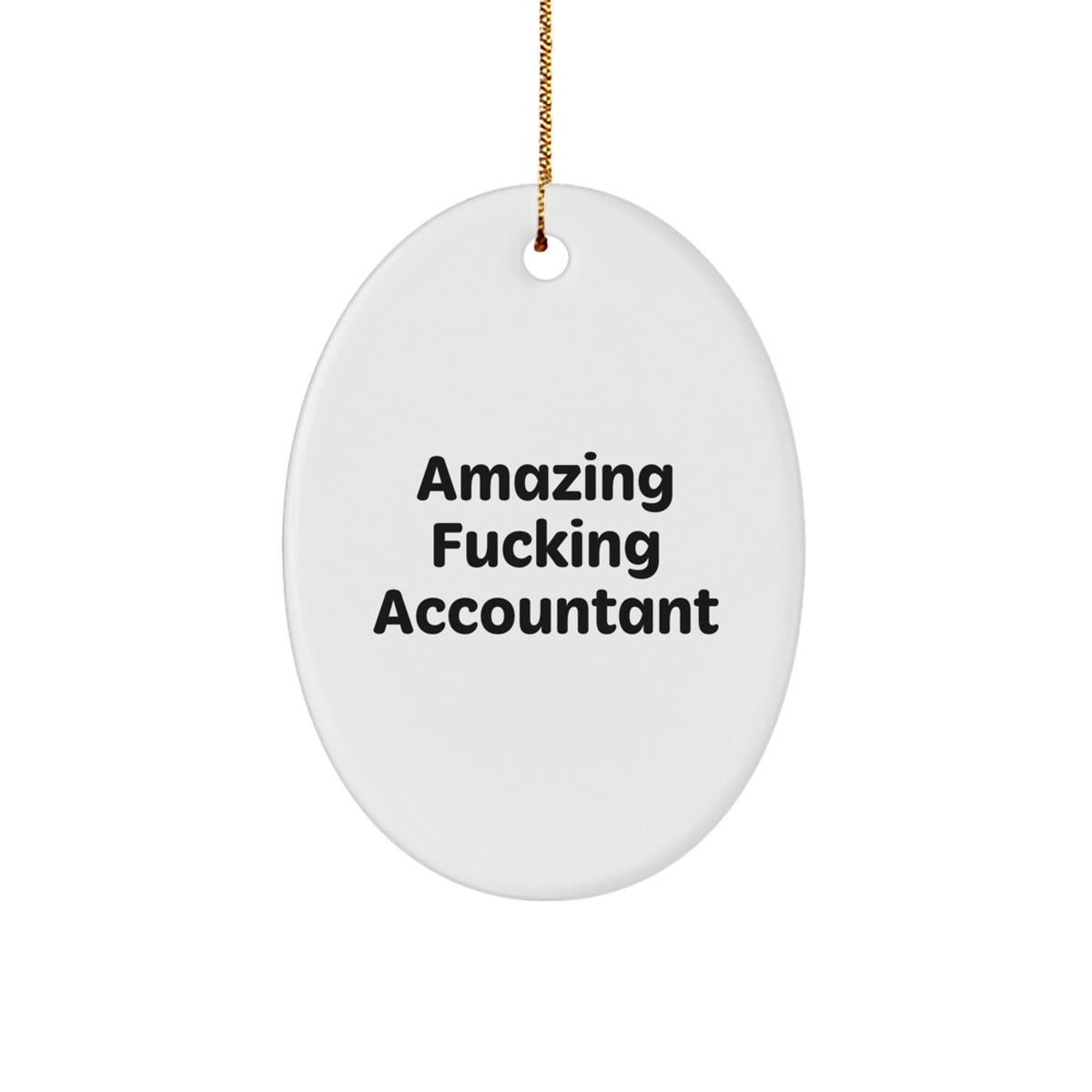 Christmas Ornament Gift for Kids - Favorite Amazing Fucking Accountant - Image 1