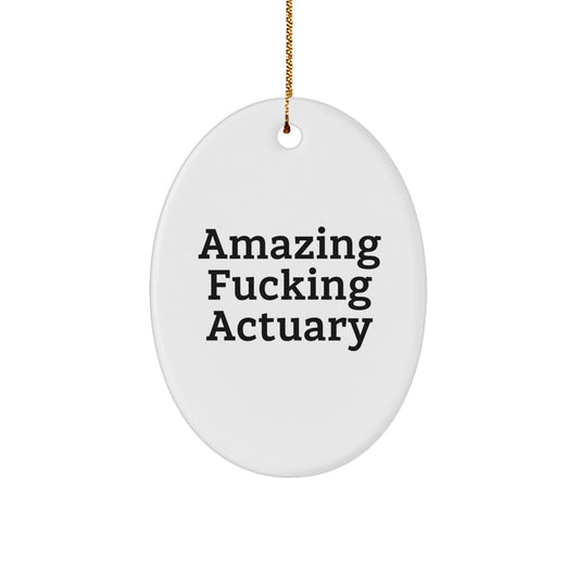 Christmas Gift Surprise Actuary Oval Ornament for Teens Amazing Actuary - Image 1