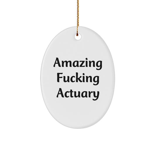 Hilarious Actuary Christmas Ornament Gift for Roommates - Amazing - Image 1