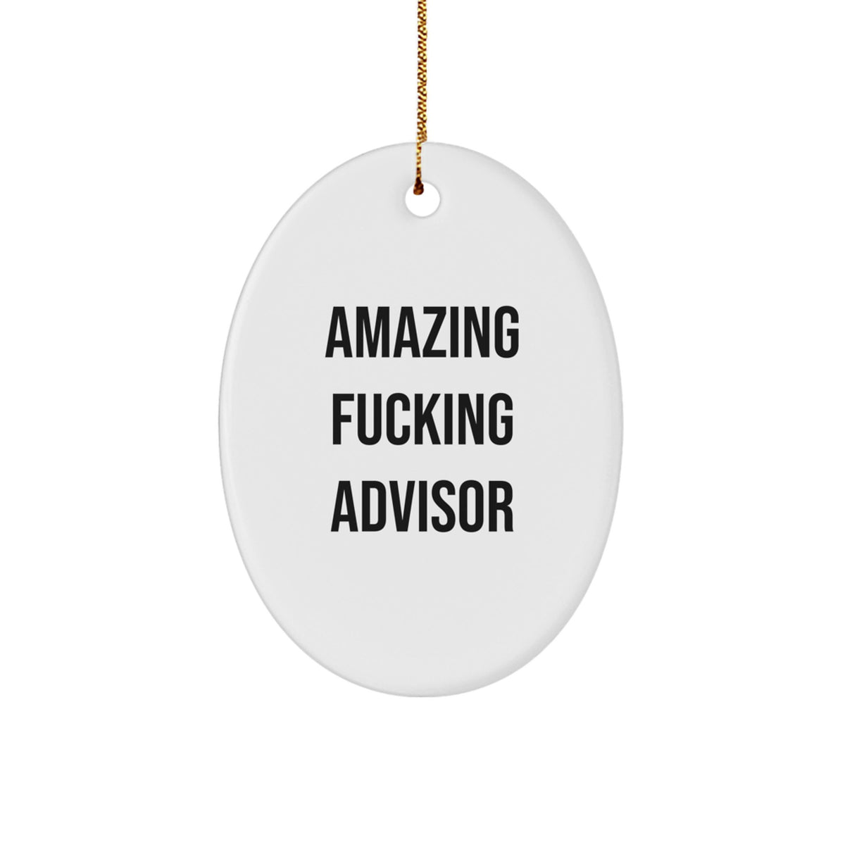 Advisor Novelty Oval Ornament for Friends – Bright Christmas Gift - Image 1