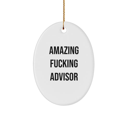 Advisor Novelty Oval Ornament for Friends – Bright Christmas Gift - Image 1
