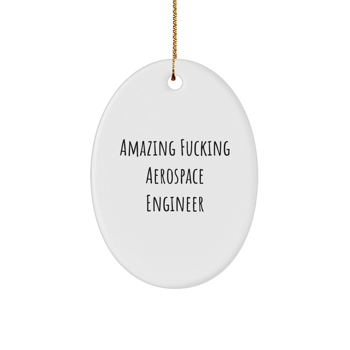 Bold Aerospace Engineer Christmas Ornament for Friends Gift - Image 1