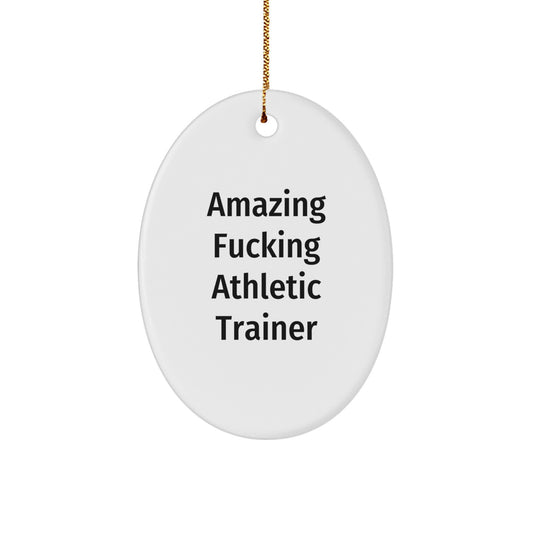 Athletic Trainer Oval Ornament Amazing for Friends Christmas Unique Gift - Image 1