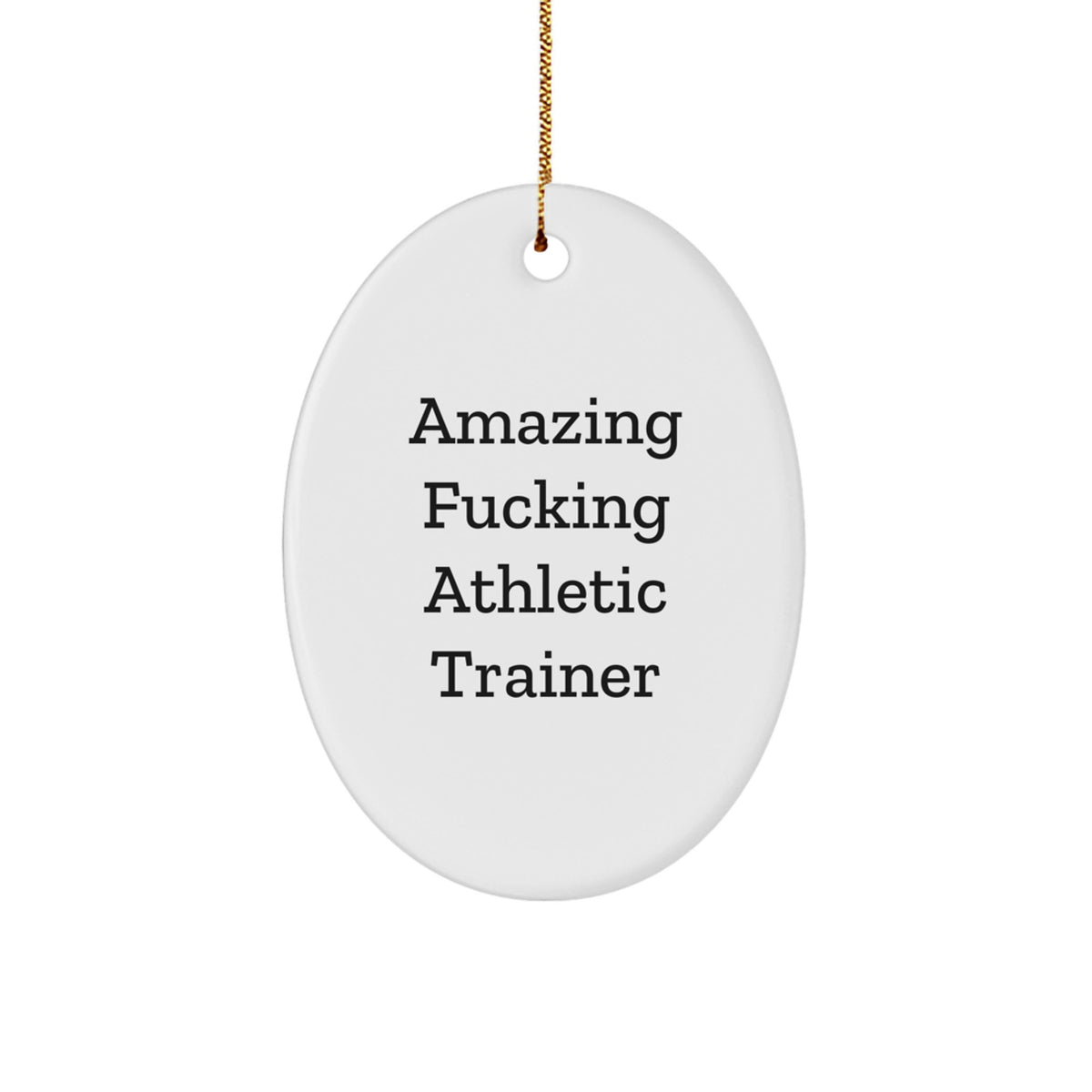 Christmas Ornament Gift Amazing Fucking Athletic Trainer Keepsake - Image 1