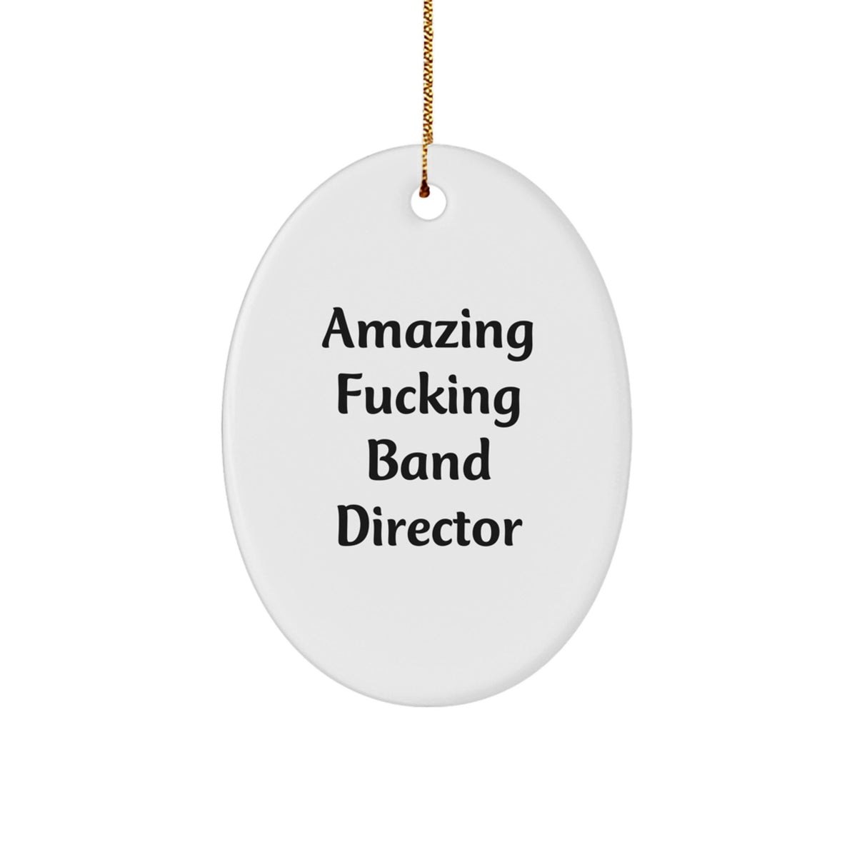 Christmas Gift for Roommates Oval Ornament Amazing Band Director - Image 1