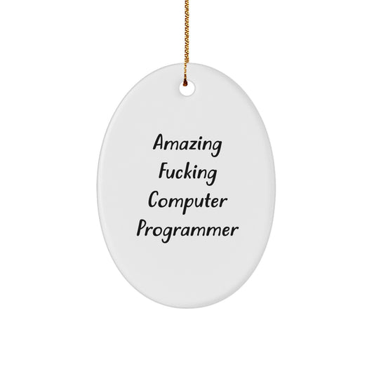 Computer Programmer Christmas Ornament for Her Present Gift Keepsake Joy - Image 1