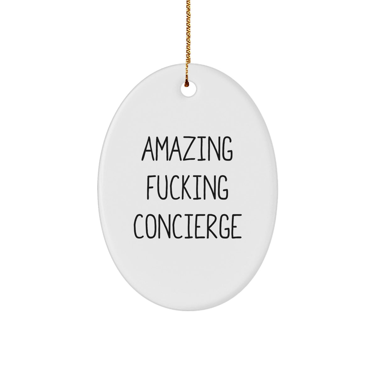 Bold Concierge Oval Ornament Memento for Roommates Christmas Gift - Image 1