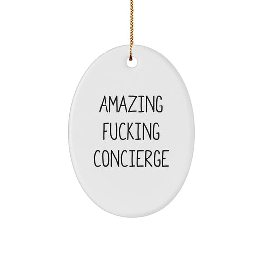 Bold Concierge Oval Ornament Memento for Roommates Christmas Gift - Image 1