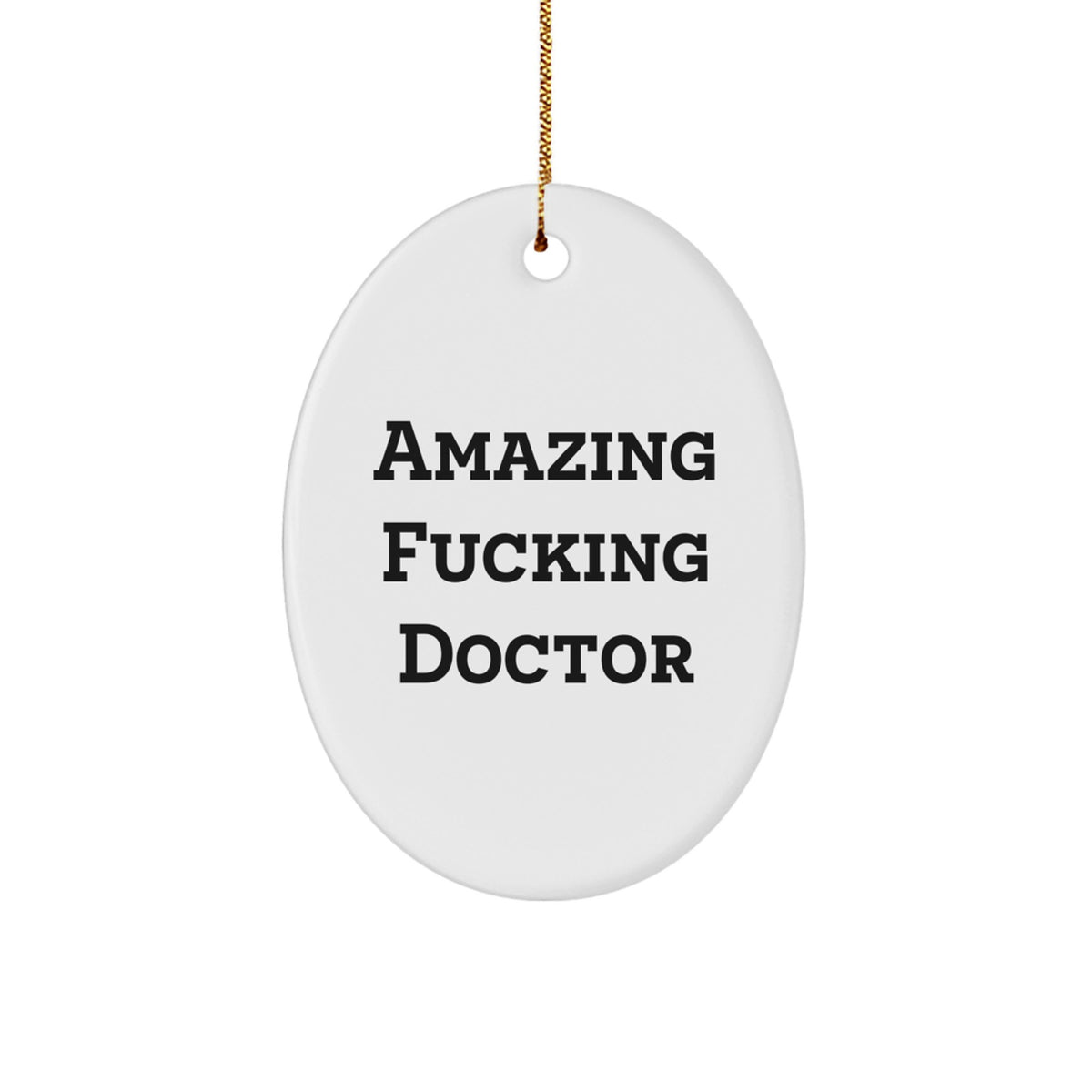 Christmas Gift Doctor Oval Ornament for Teens Surprise Bright - Image 1
