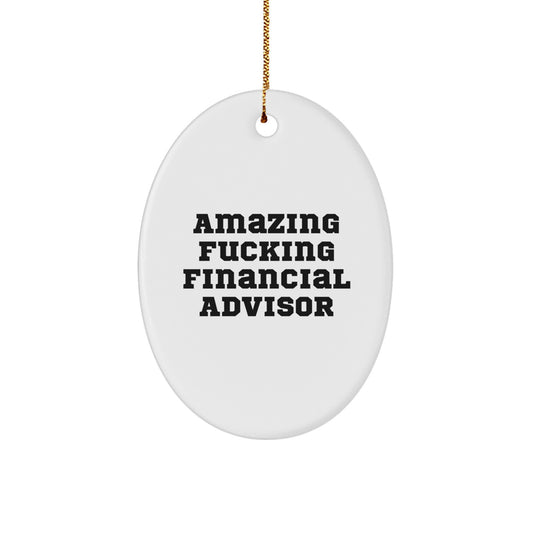 Witty Financial Advisor Novelty Christmas Ornament for Friends Gift - Image 1