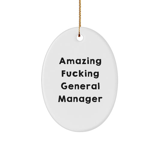 Bold General Manager Christmas Ornament for Friends Gift - Image 1