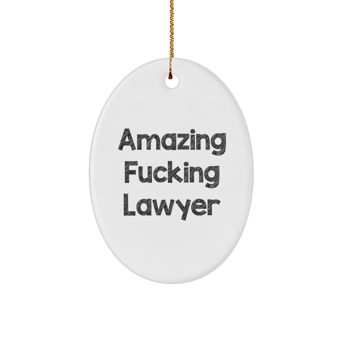 Lawyer Oval Ornament Idea for Coworkers Christmas Keepsake Gift - Image 1