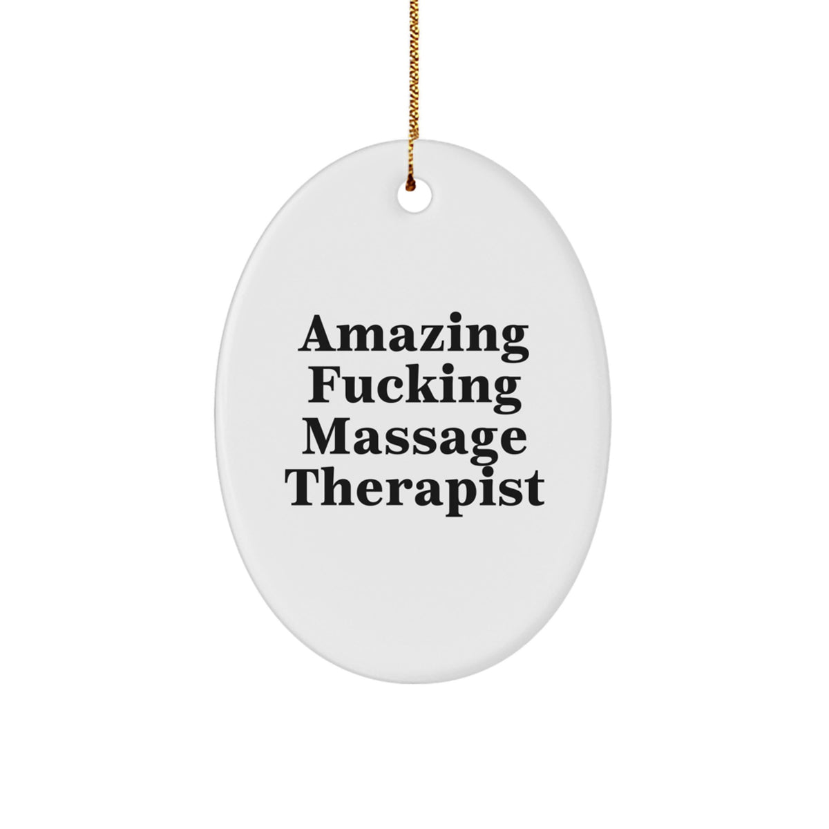 Christmas Gift Surprise for Teens Massage Therapist Oval Ornament - Image 1