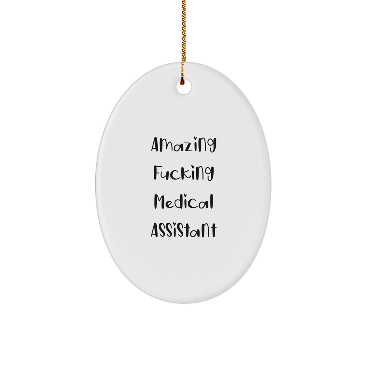 Oval Ornament for Coworkers Idea Gift Christmas – Medical Assistant - Image 1