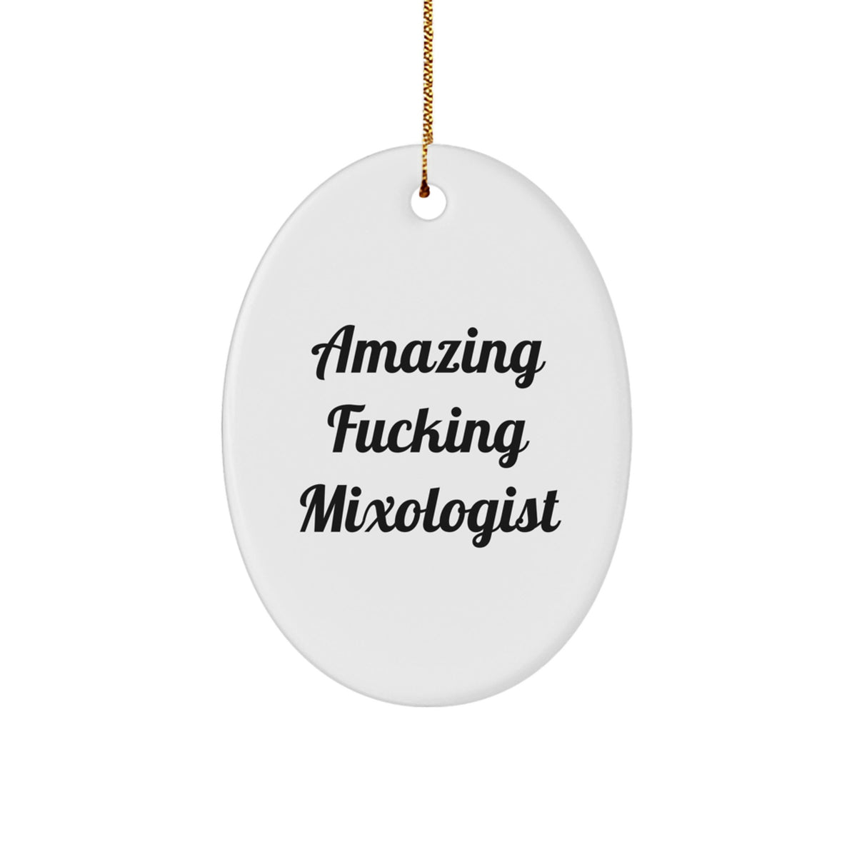 Mixologist Treasure Oval Christmas Ornament for Family Special Gift - Image 1