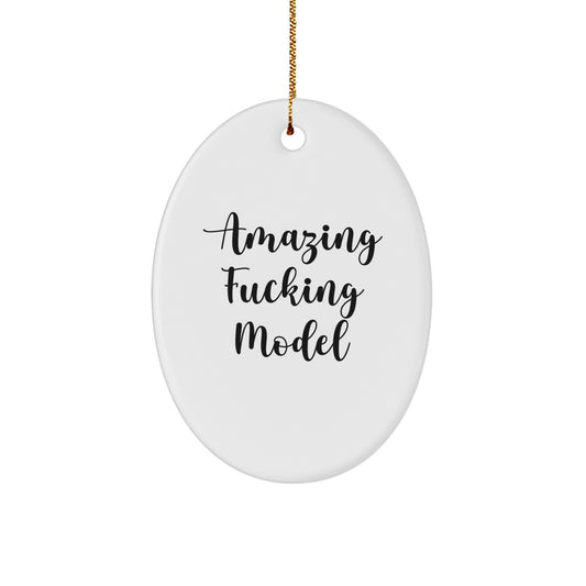 Stunning Model Oval Ornament Keepsake for Him Christmas Gift - Image 1