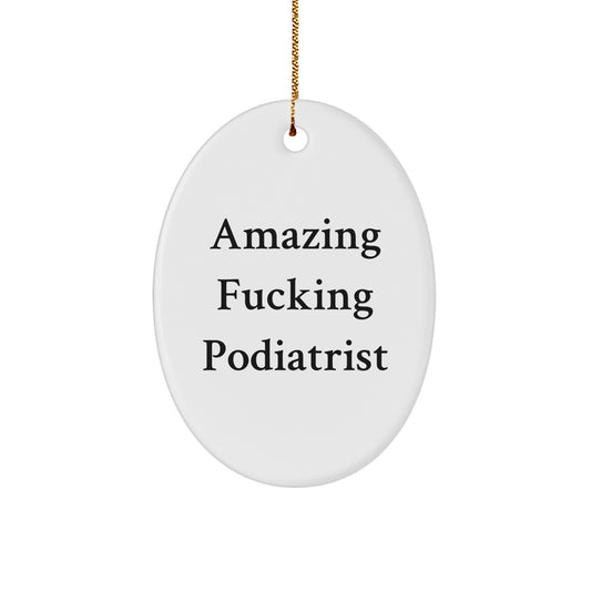 Favorite Podiatrist Oval Christmas Ornament for Kids Surprise Gift - Image 1