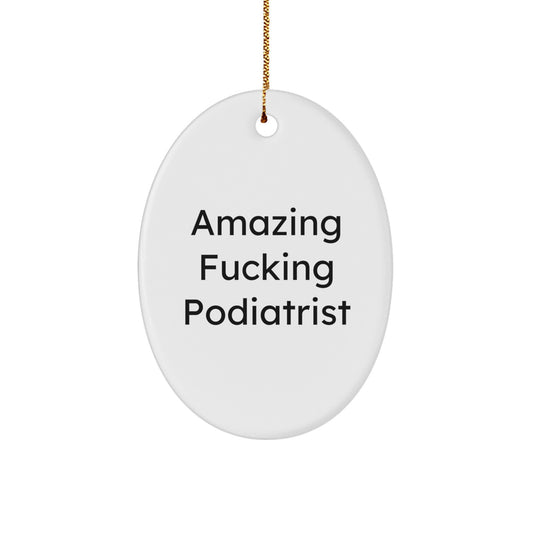Oval Podiatrist Christmas Ornament for Coworkers Idea Gift - Image 1