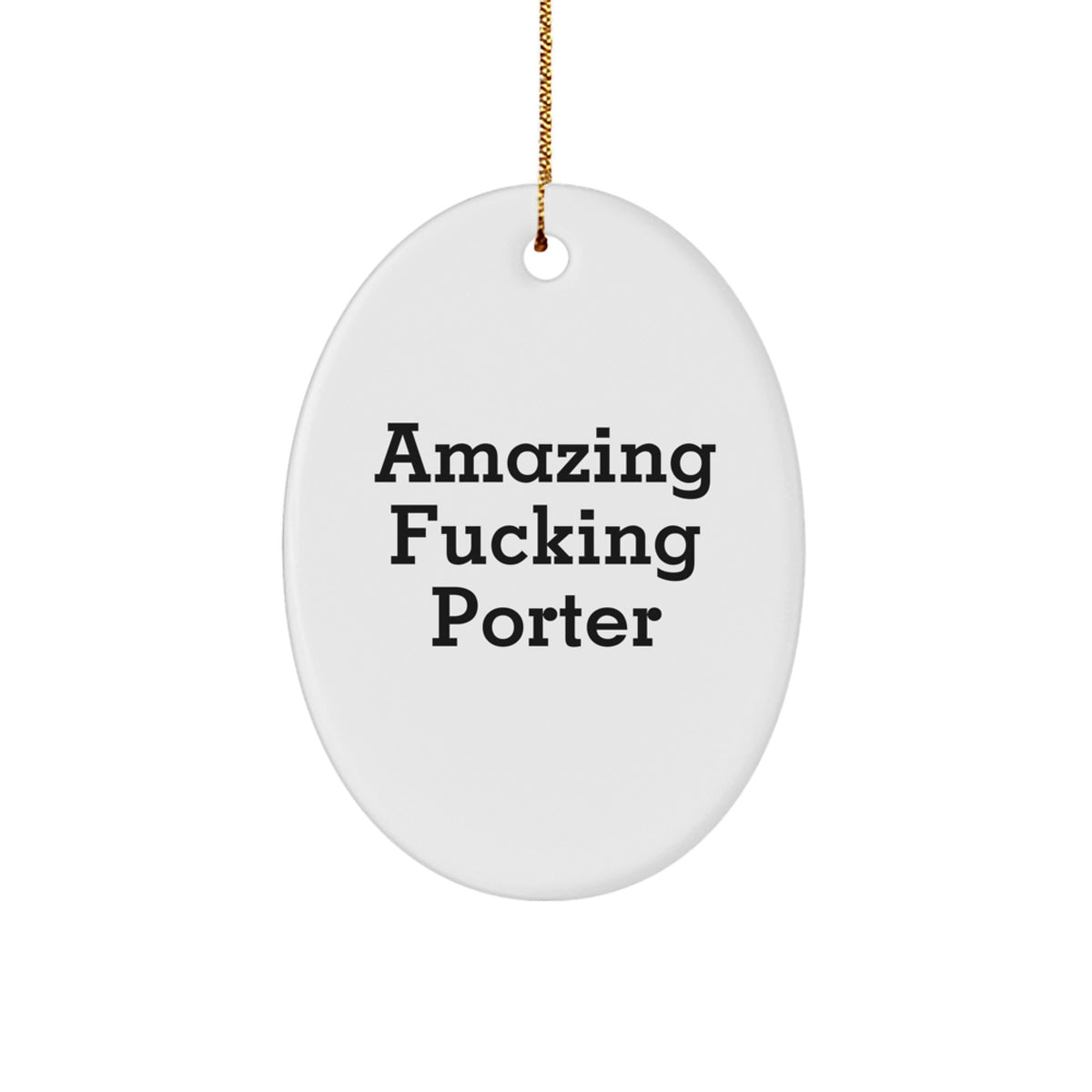 Christmas Ornament for Coworkers - Amazing Fucking Porter Idea Gift - Image 1