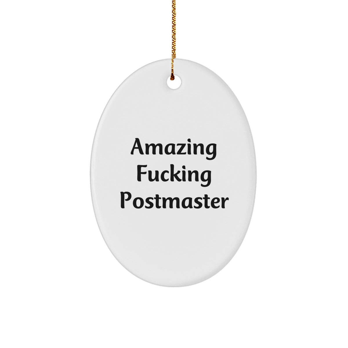 Postmaster Favorite Oval Ornament for Kids Christmas Gift - Image 1