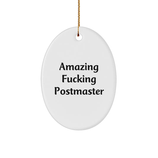 Postmaster Favorite Oval Ornament for Kids Christmas Gift - Image 1