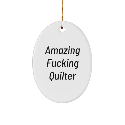 Quilter Keepsake Christmas Ornament for Him Gift Surprise Crafted - Image 1