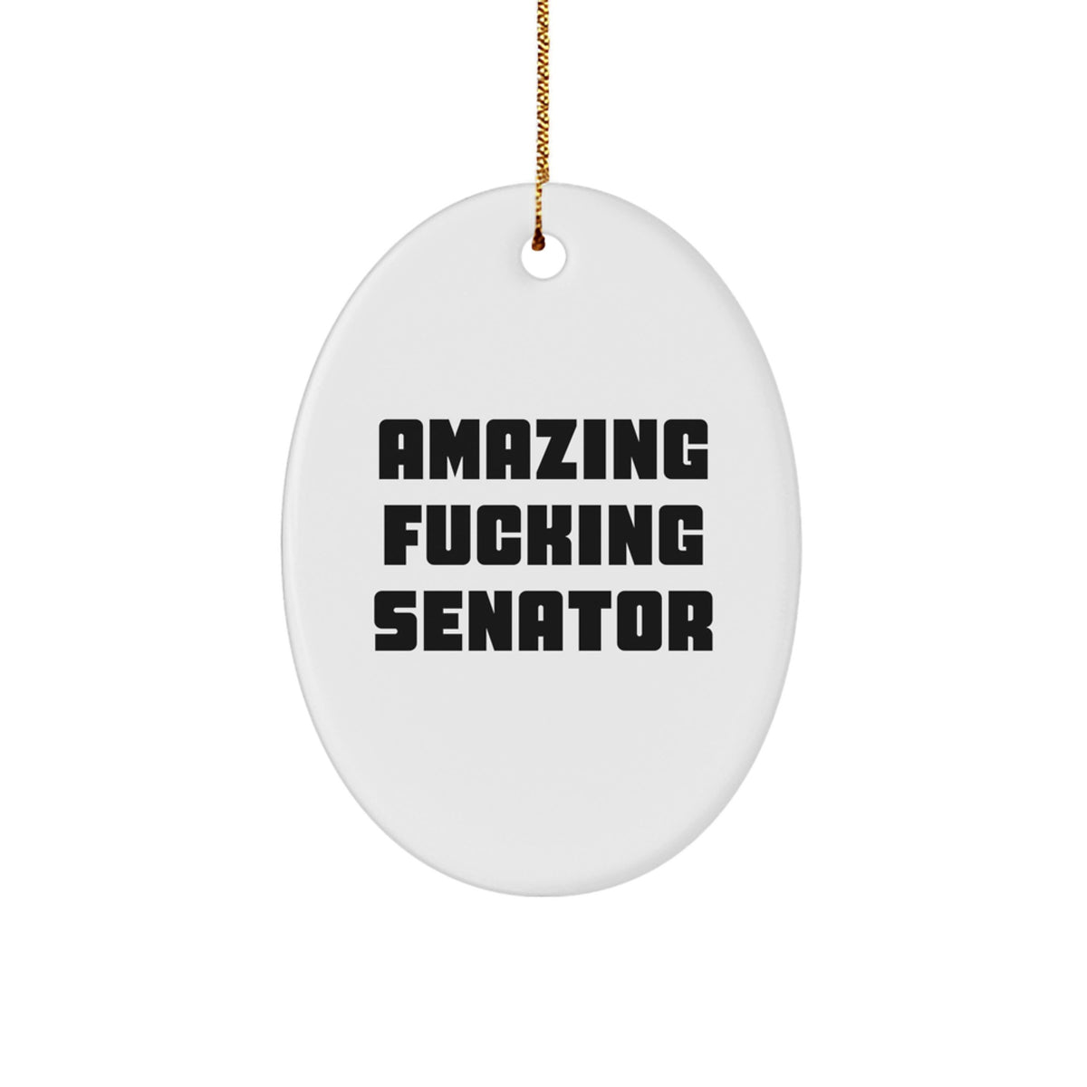Senator Oval Ornament Keepsake Holiday Christmas Gift for Him Surprise - Image 1