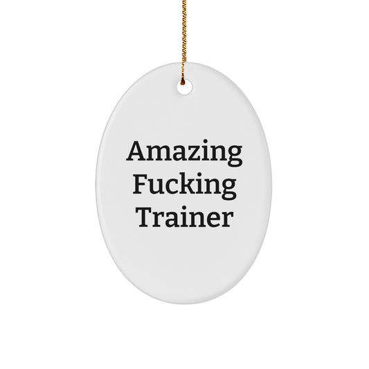 Trainer Oval Ornament Idea Gift for Coworkers – Christmas - Image 1