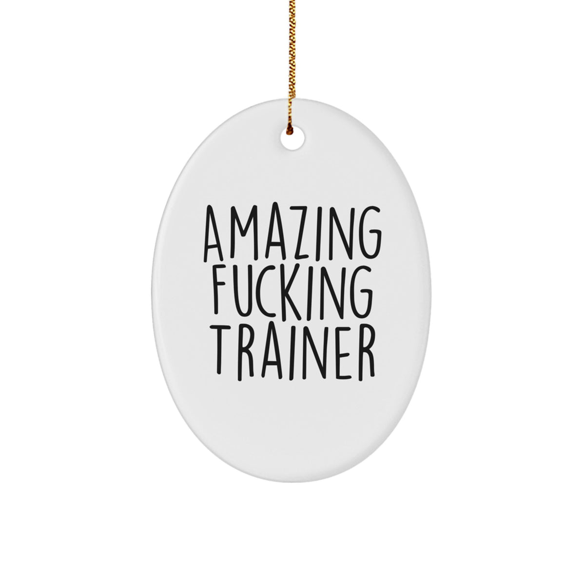 Favorite Christmas Ornament Gift for Kids - Amazing Fucking Trainer - Image 1