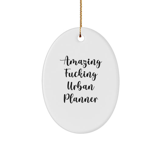 Urban Planner Keepsake Christmas Ornament for Him Gift Bright Vibrant - Image 1